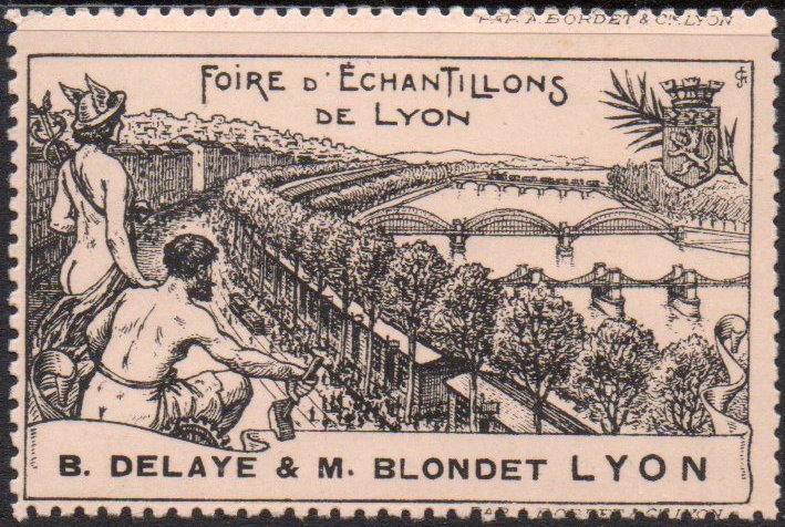 France Vignette Poster Stamp Lyon Foire d'Echantillons